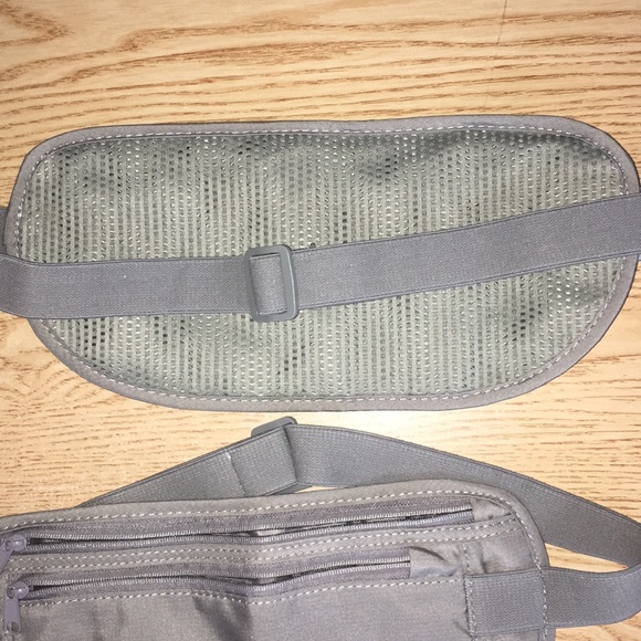 New Gray Belt Wallet RFID Blocking Soft Fit to 38” Traveling Concerts Etc - Picture 6 of 7